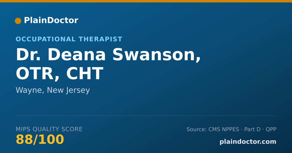 Shareable card for Deana Swanson, OTR, CHT - Occupational Therapist, Wayne, NJ