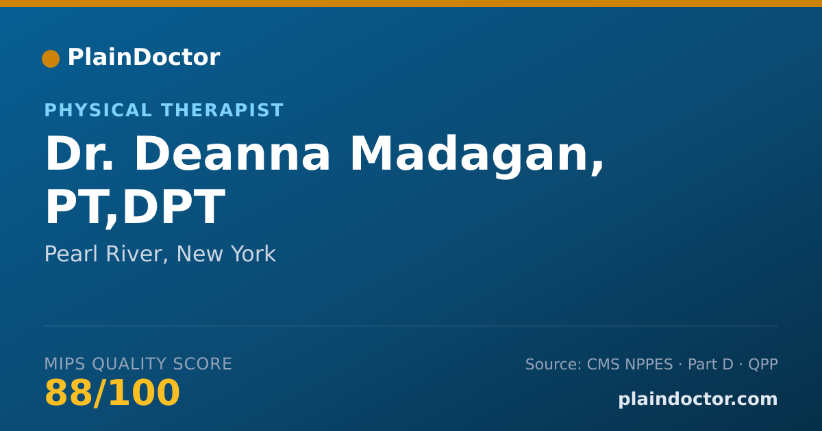 Shareable card for Deanna Madagan, PT,DPT - Physical Therapist, Pearl River, NY