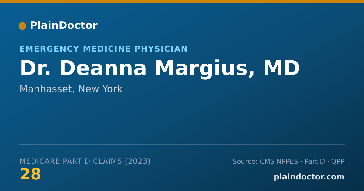Shareable card for Deanna Margius, MD - Emergency Medicine Physician, Manhasset, NY