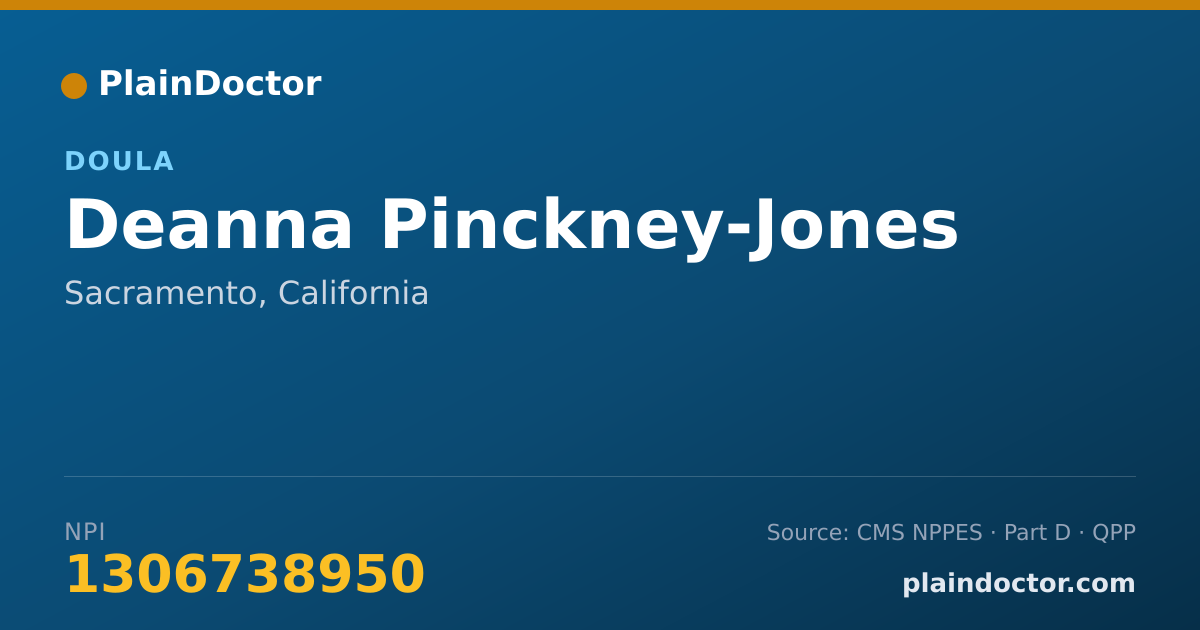 Shareable card for Deanna Pinckney-Jones - Doula, Sacramento, CA