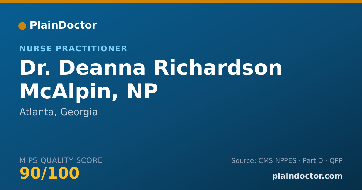 Shareable card for Deanna Richardson McAlpin, NP - Nurse Practitioner, Atlanta, GA