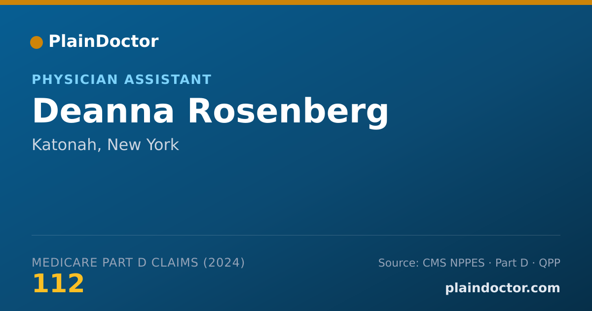 Shareable card for Deanna Rosenberg - Physician Assistant, Katonah, NY