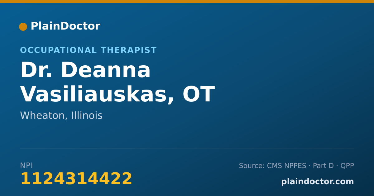 Shareable card for Deanna Vasiliauskas, OT - Occupational Therapist, Wheaton, IL
