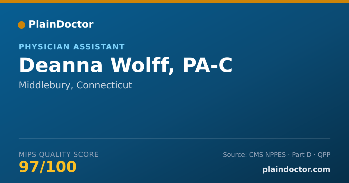 Shareable card for Deanna Wolff, PA-C - Physician Assistant, Middlebury, CT