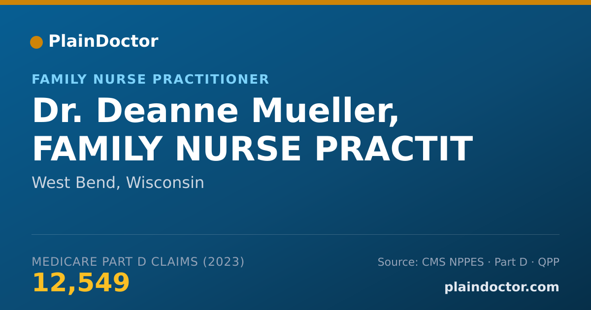 Shareable card for Deanne Mueller, FAMILY NURSE PRACTIT - Family Nurse Practitioner, West Bend, WI