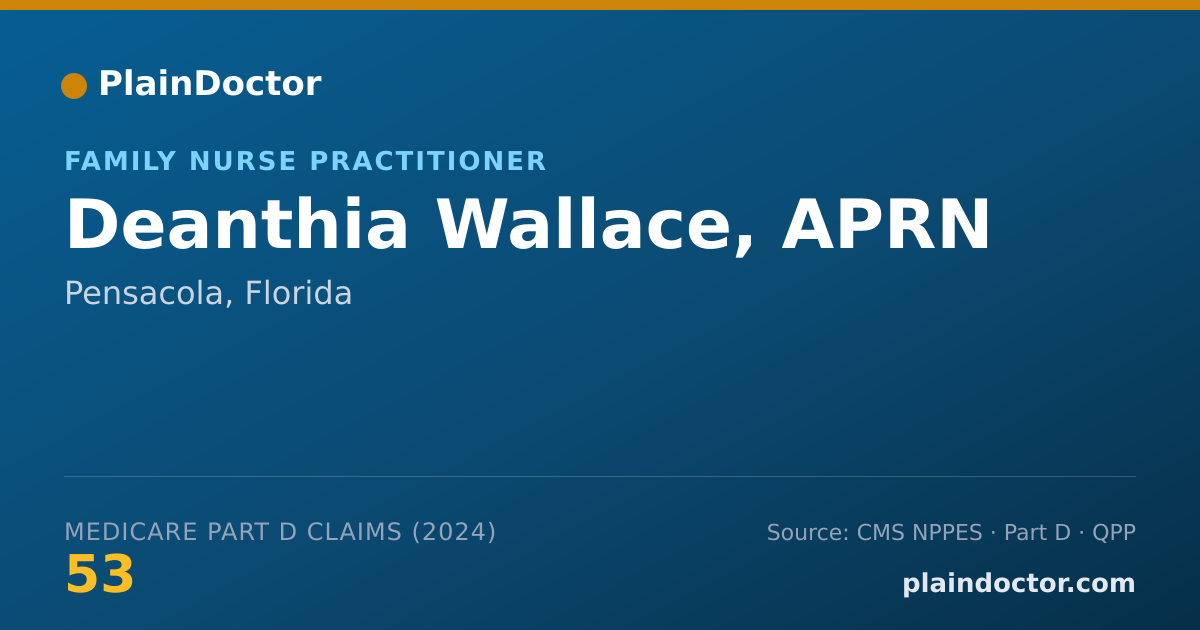 Shareable card for Deanthia Wallace, APRN - Family Nurse Practitioner, Pensacola, FL