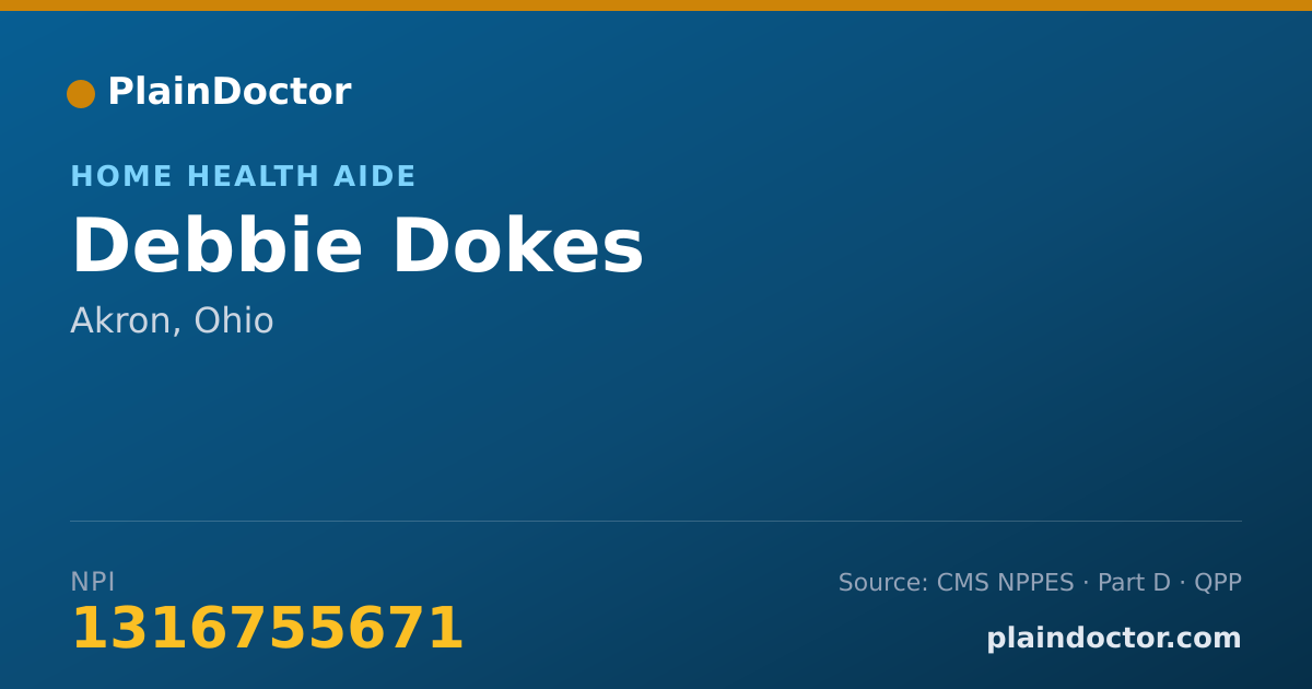 Shareable card for Debbie Dokes - Home Health Aide, Akron, OH
