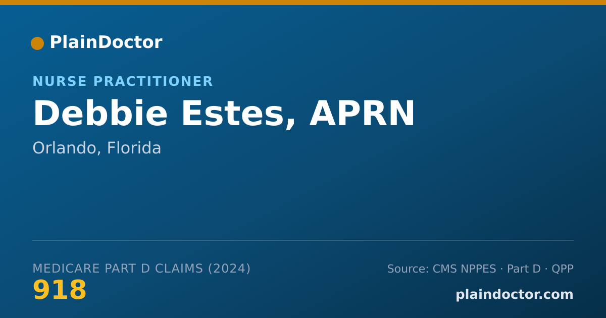 Shareable card for Debbie Estes, APRN - Nurse Practitioner, Orlando, FL