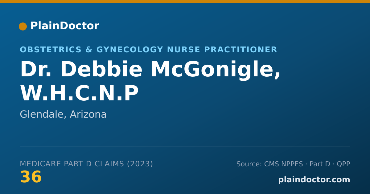 Shareable card for Debbie McGonigle, W.H.C.N.P - Obstetrics & Gynecology Nurse Practitioner, Glendale, AZ