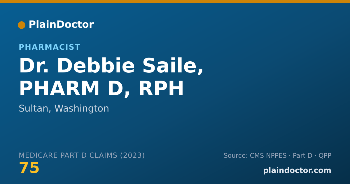 Shareable card for Debbie Saile, PHARM D, RPH - Pharmacist, Sultan, WA
