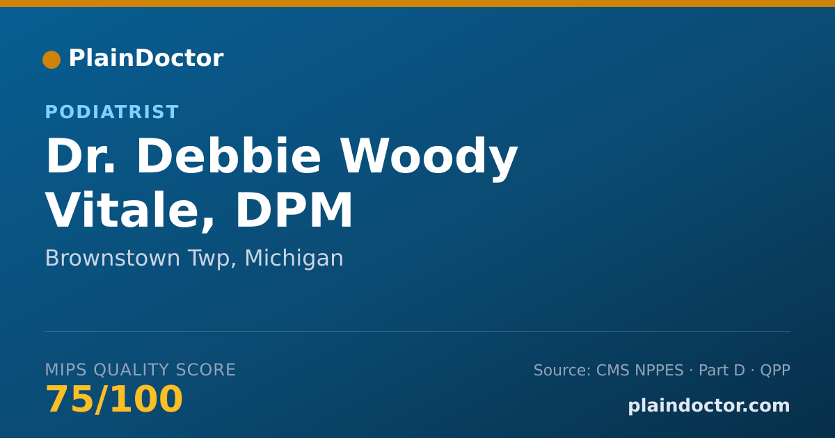 Shareable card for Debbie Woody Vitale, DPM - Podiatrist, Brownstown Twp, MI