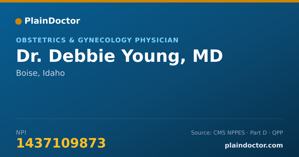 Shareable card for Debbie Young, MD - Obstetrics & Gynecology Physician, Boise, ID