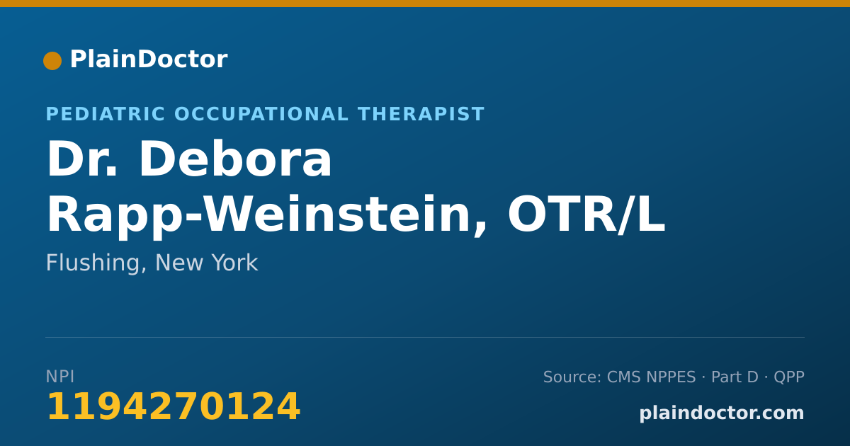 Shareable card for Debora Rapp-Weinstein, OTR/L - Pediatric Occupational Therapist, Flushing, NY