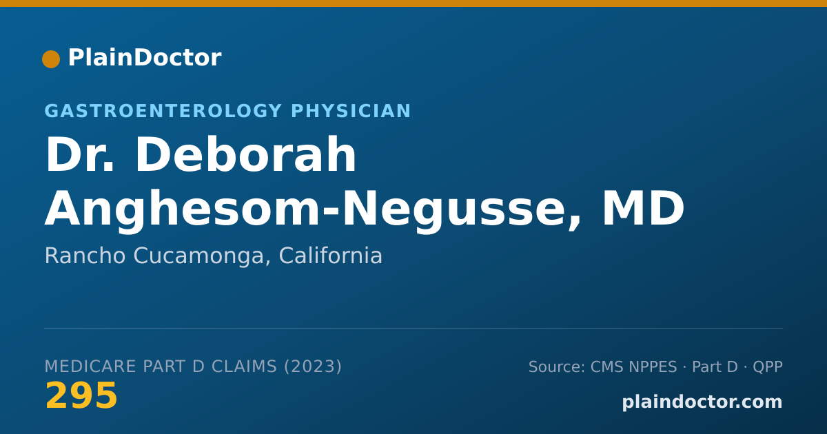 Shareable card for Deborah Anghesom-Negusse, MD - Gastroenterology Physician, Rancho Cucamonga, CA