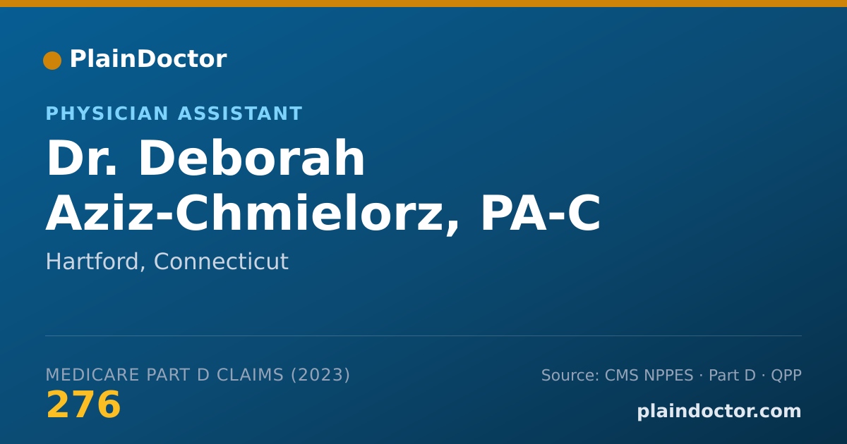 Shareable card for Deborah Aziz-Chmielorz, PA-C - Physician Assistant, Hartford, CT