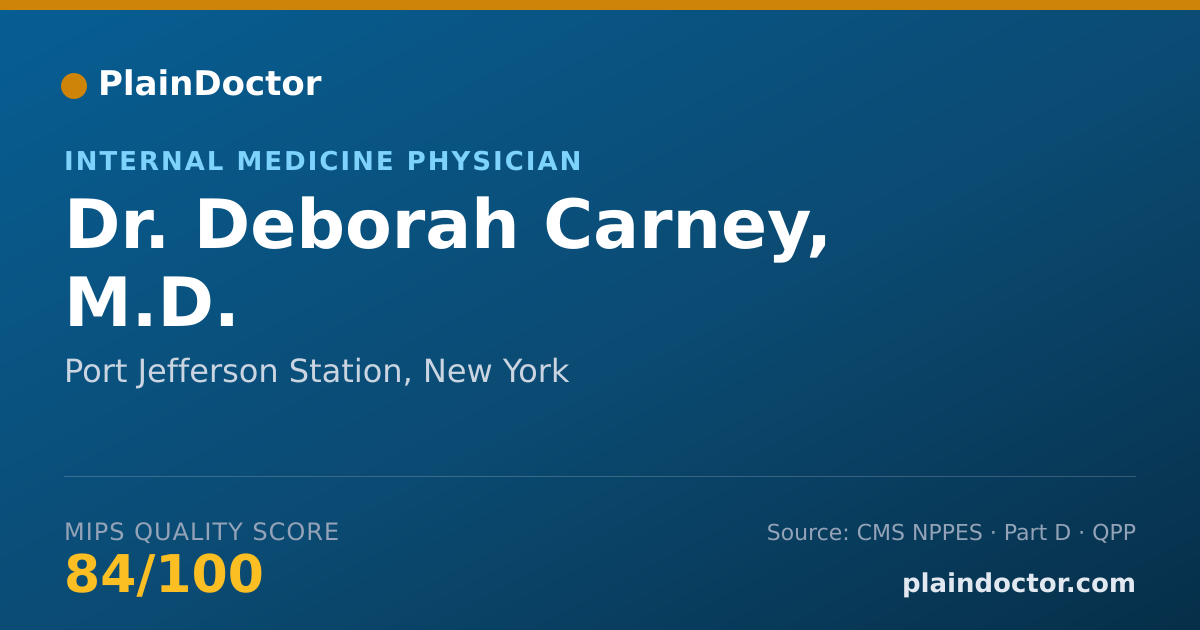 Shareable card for Deborah Carney, M.D. - Pediatrics Physician, Port Jefferson Station, NY