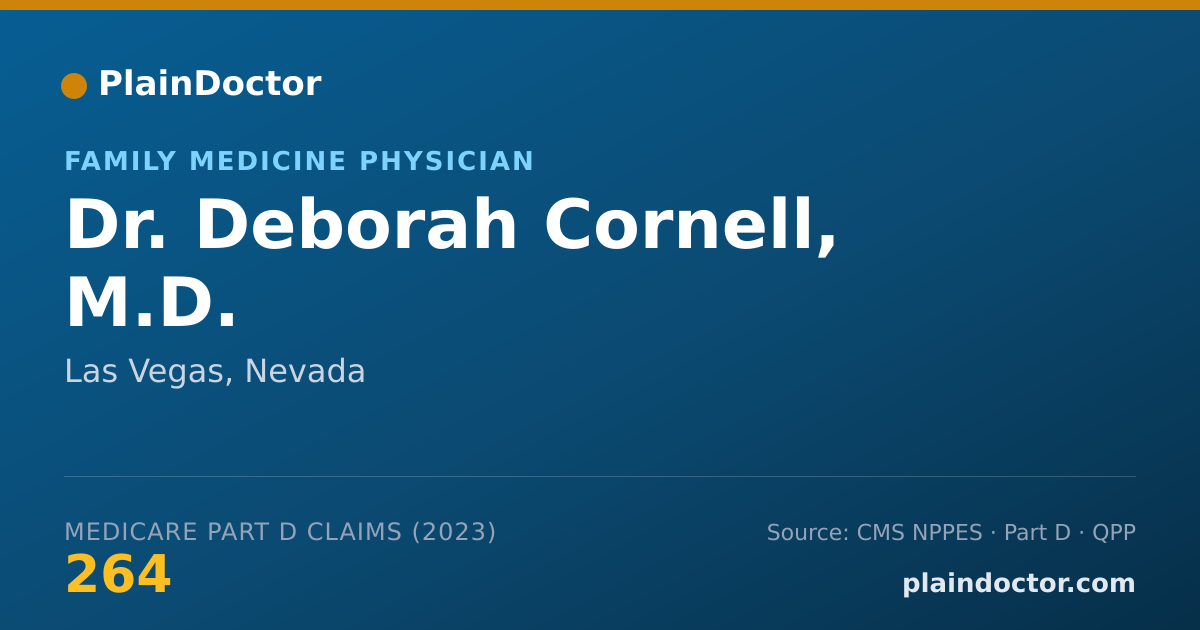 Shareable card for Deborah Cornell, M.D. - Family Medicine Physician, Las Vegas, NV