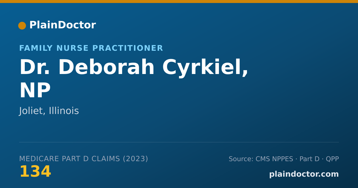 Shareable card for Deborah Cyrkiel, NP - Family Nurse Practitioner, Joliet, IL