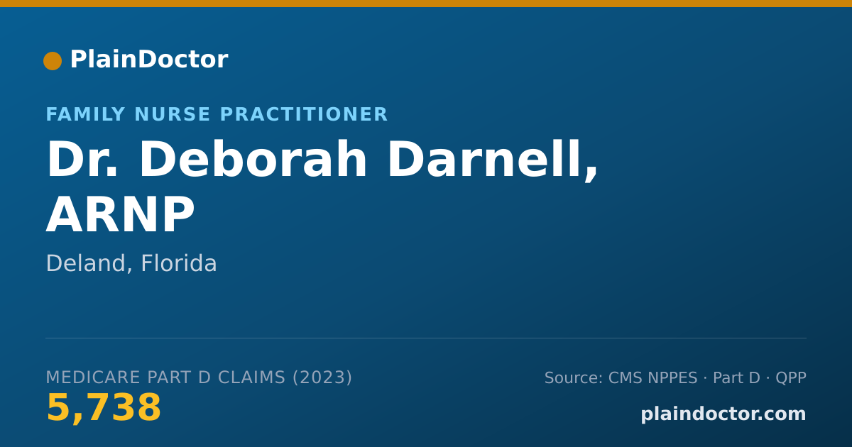 Shareable card for Deborah Darnell, ARNP - Family Nurse Practitioner, Deland, FL