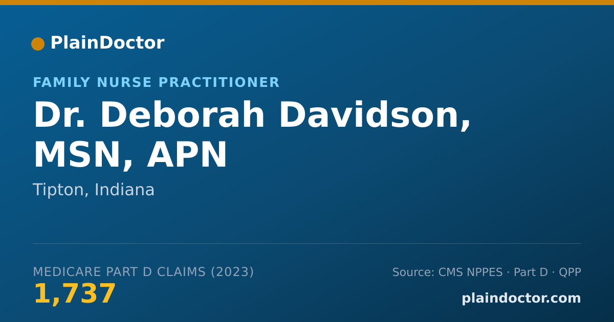 Shareable card for Deborah Davidson, MSN, APN - Family Nurse Practitioner, Tipton, IN