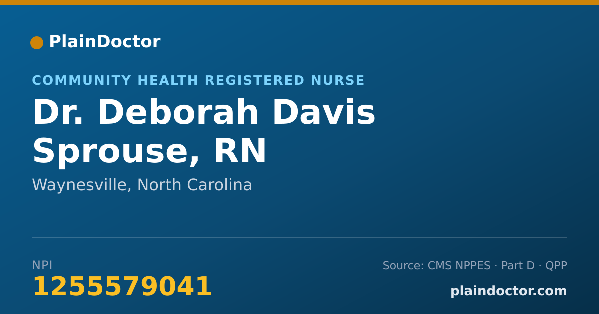 Shareable card for Deborah Davis Sprouse, RN - Community Health Registered Nurse, Waynesville, NC
