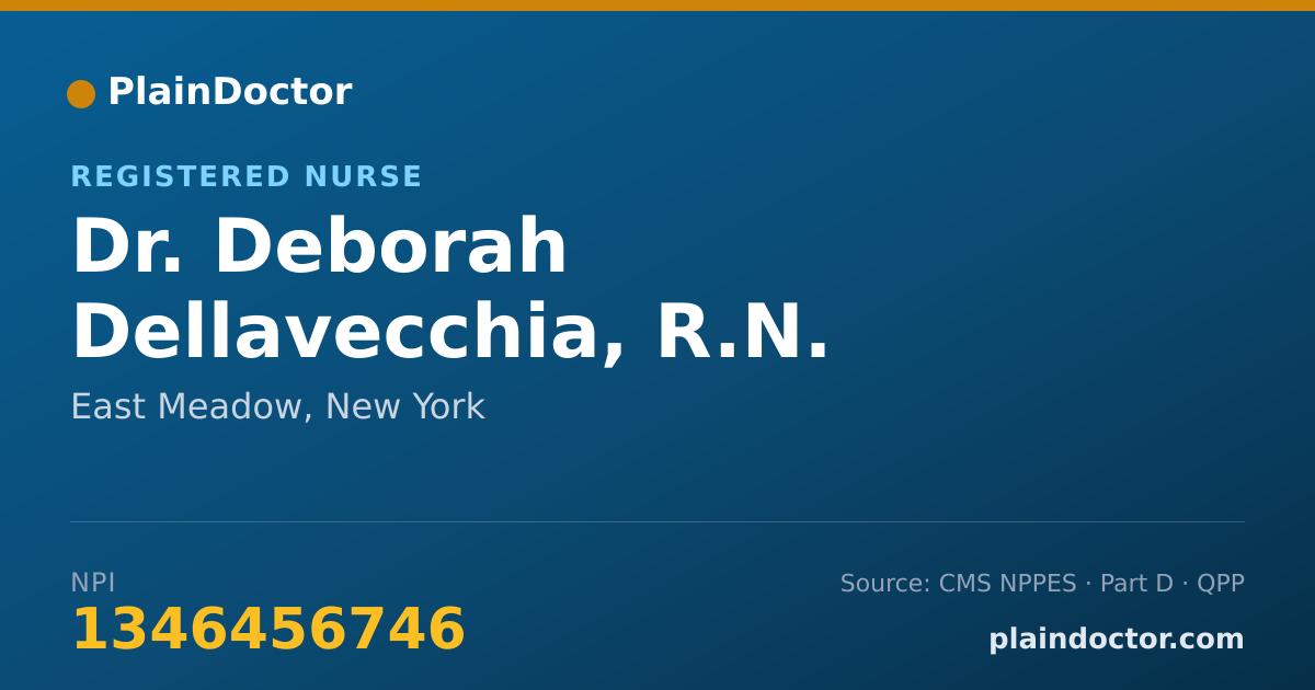 Shareable card for Deborah Dellavecchia, R.N. - Registered Nurse, East Meadow, NY