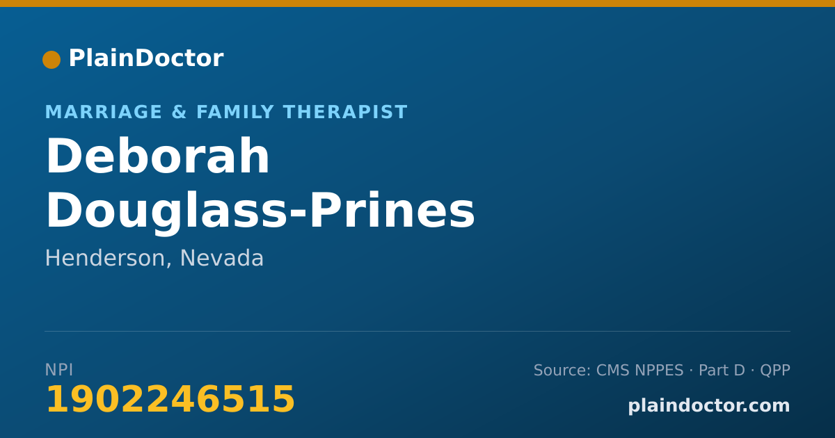 Shareable card for Deborah Douglass-Prines - Marriage & Family Therapist, Henderson, NV