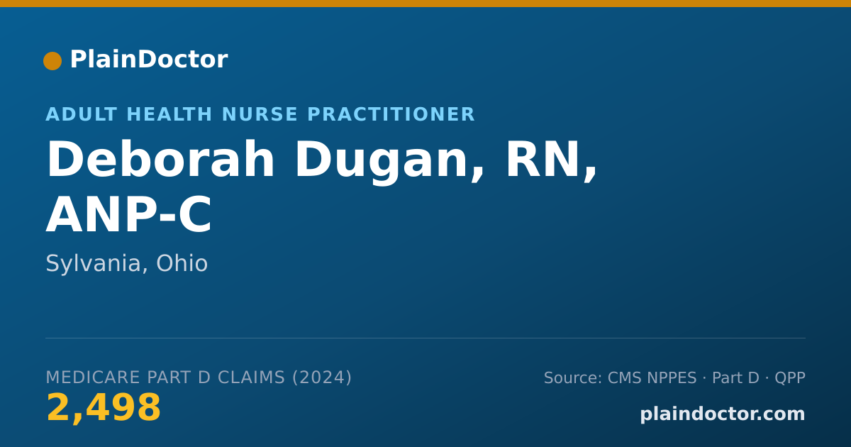 Shareable card for Deborah Dugan, RN, ANP-C - Adult Health Nurse Practitioner, Sylvania, OH