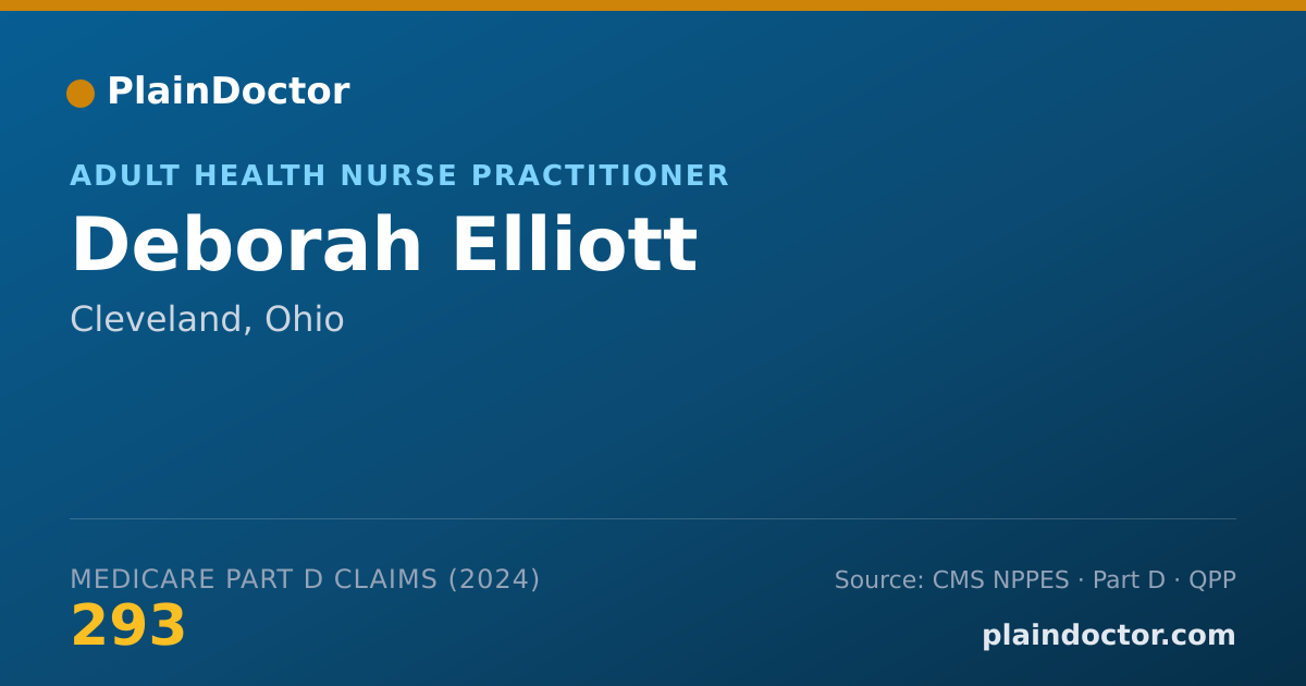 Shareable card for Deborah Elliott - Adult Health Nurse Practitioner, Cleveland, OH