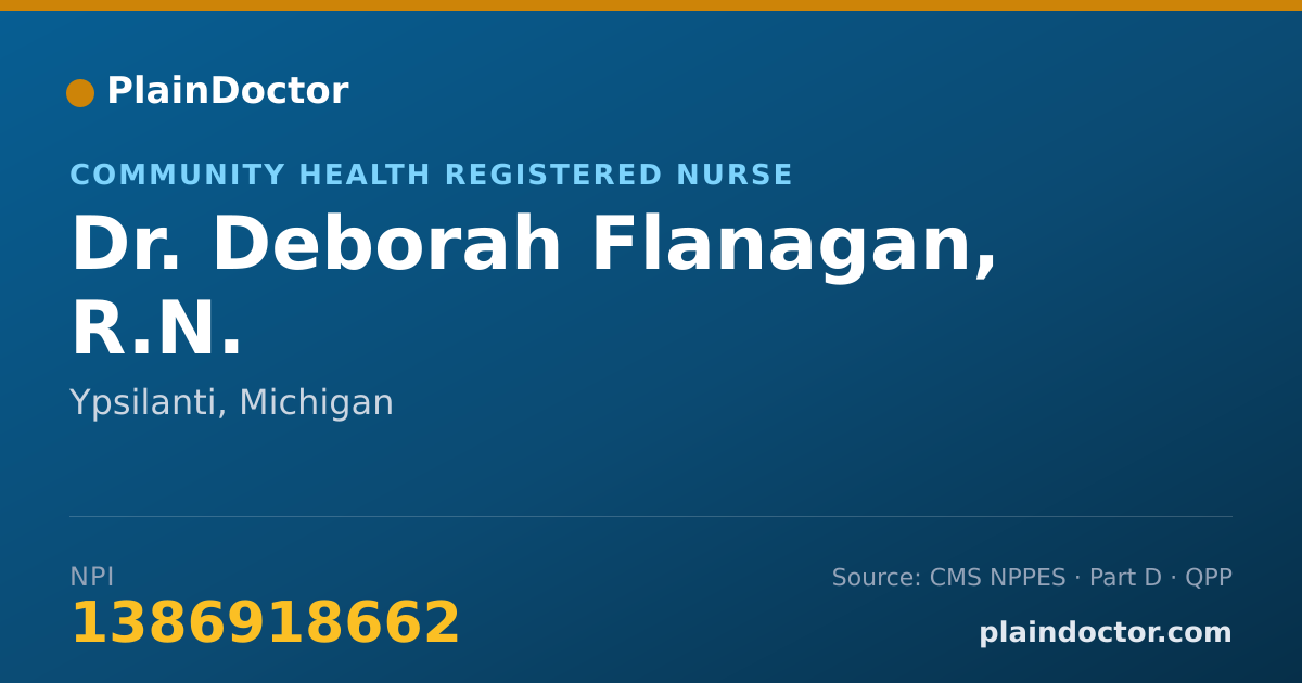 Shareable card for Deborah Flanagan, R.N. - Community Health Registered Nurse, Ypsilanti, MI