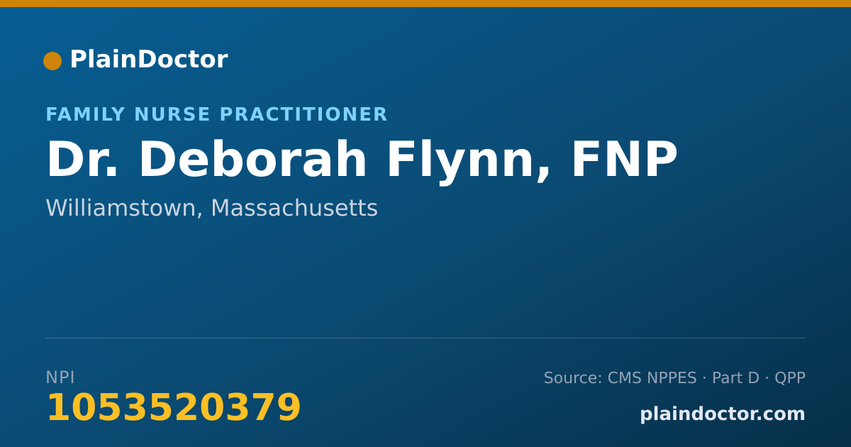 Shareable card for Deborah Flynn, FNP - Family Nurse Practitioner, Williamstown, MA