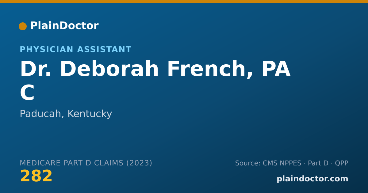Shareable card for Deborah French, PA C - Physician Assistant, Paducah, KY