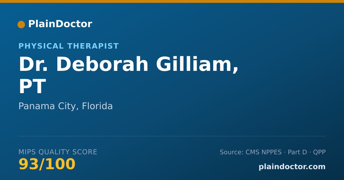 Shareable card for Deborah Gilliam, PT - Physical Therapist, Panama City, FL