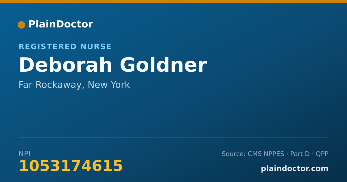 Shareable card for Deborah Goldner - Registered Nurse, Far Rockaway, NY
