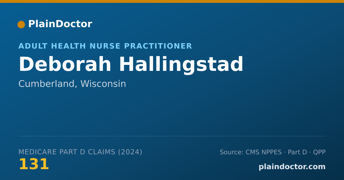 Shareable card for Deborah Hallingstad - Adult Health Nurse Practitioner, Cumberland, WI