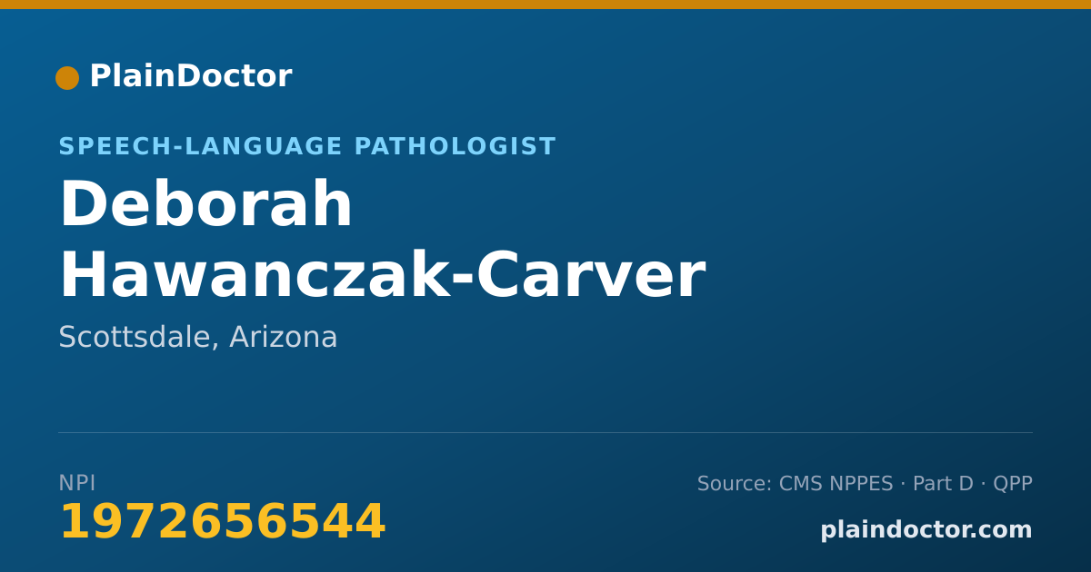 Shareable card for Deborah Hawanczak-Carver - Speech-Language Pathologist, Scottsdale, AZ