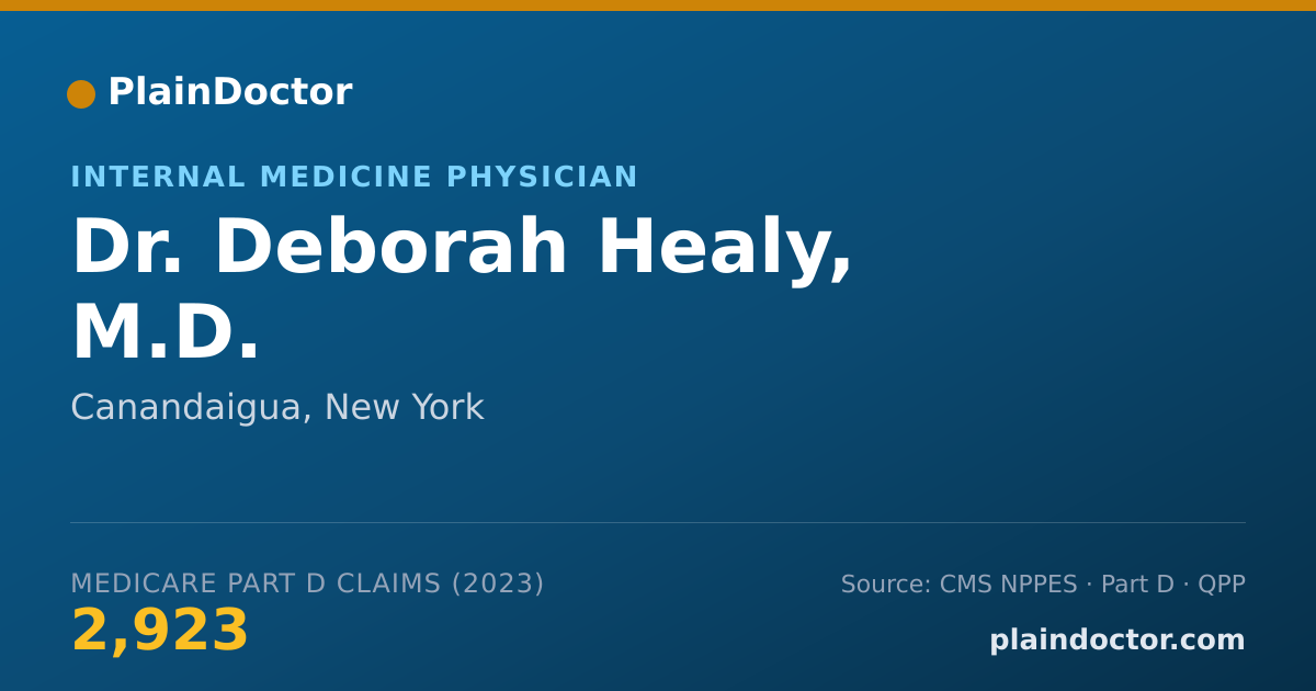 Shareable card for Deborah Healy, M.D. - Internal Medicine Physician, Canandaigua, NY