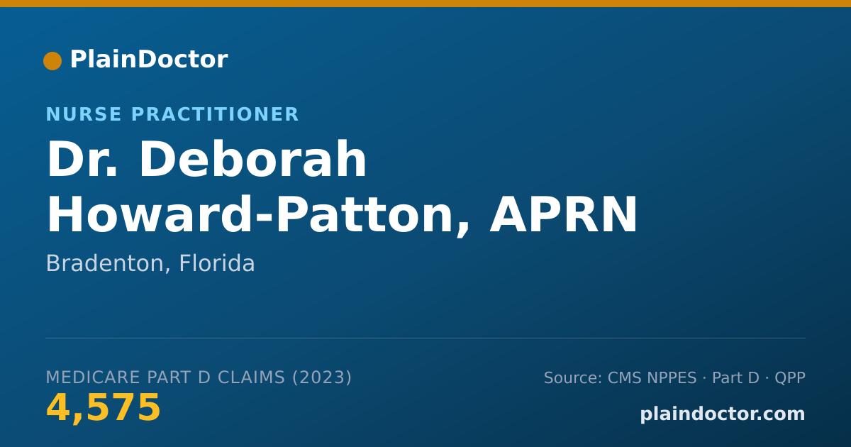 Shareable card for Deborah Howard-Patton, APRN - Nurse Practitioner, Bradenton, FL
