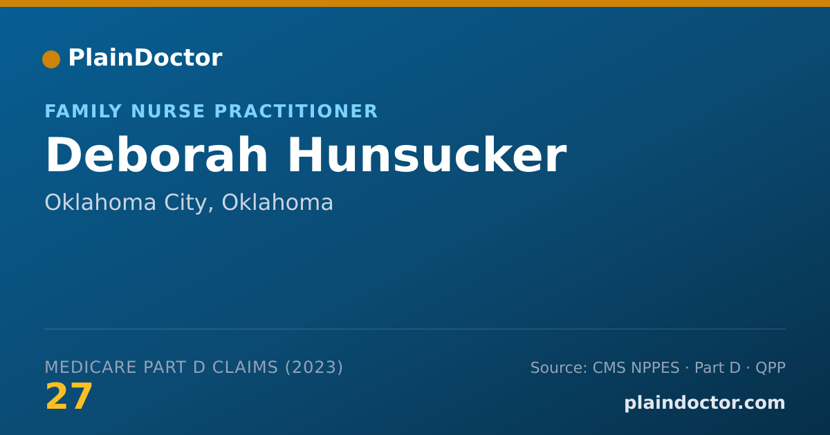 Shareable card for Deborah Hunsucker - Family Nurse Practitioner, Oklahoma City, OK