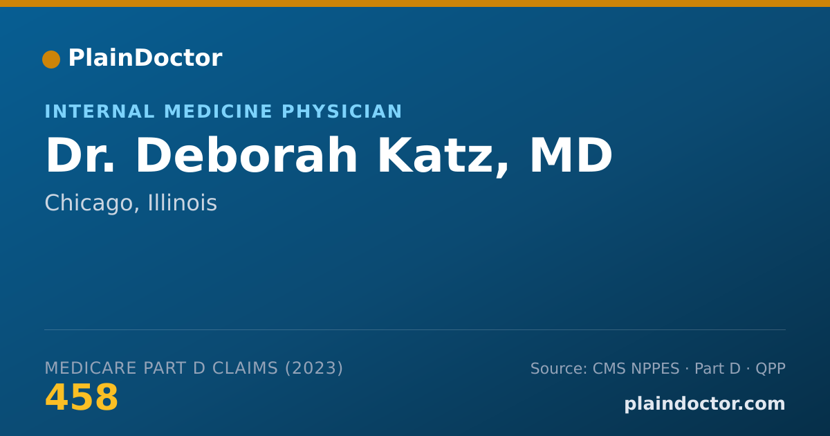 Shareable card for Deborah Katz, MD - Internal Medicine Physician, Chicago, IL