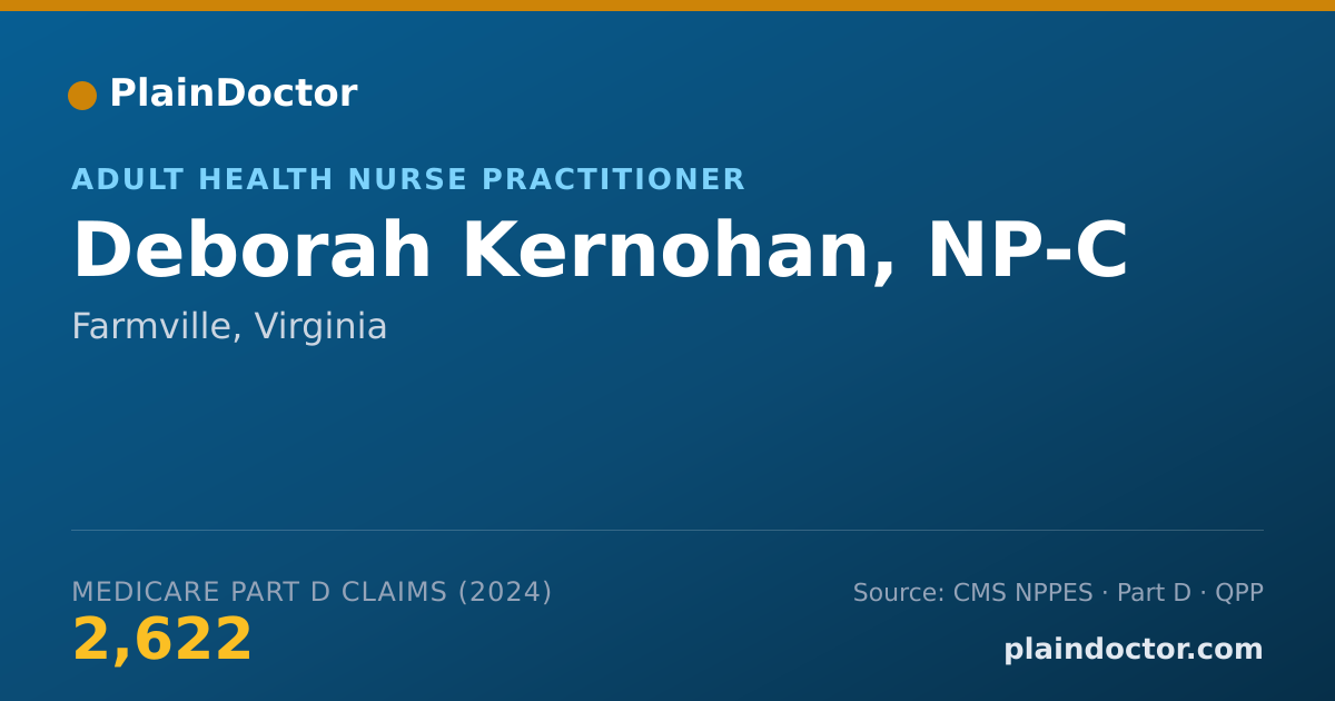 Shareable card for Deborah Kernohan, NP-C - Adult Health Nurse Practitioner, Farmville, VA