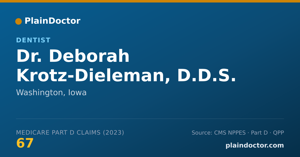Shareable card for Deborah Krotz-Dieleman, D.D.S. - Dentist, Washington, IA