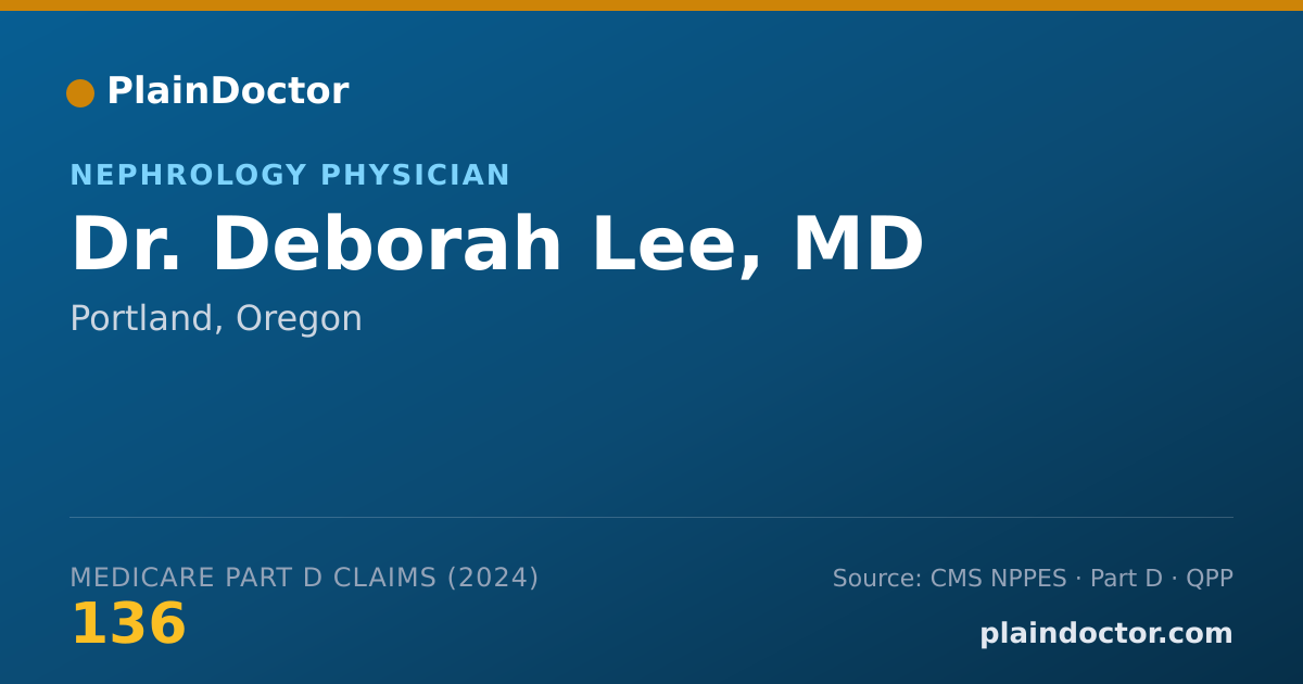 Shareable card for Deborah Lee, MD - Nephrology Physician, Portland, OR