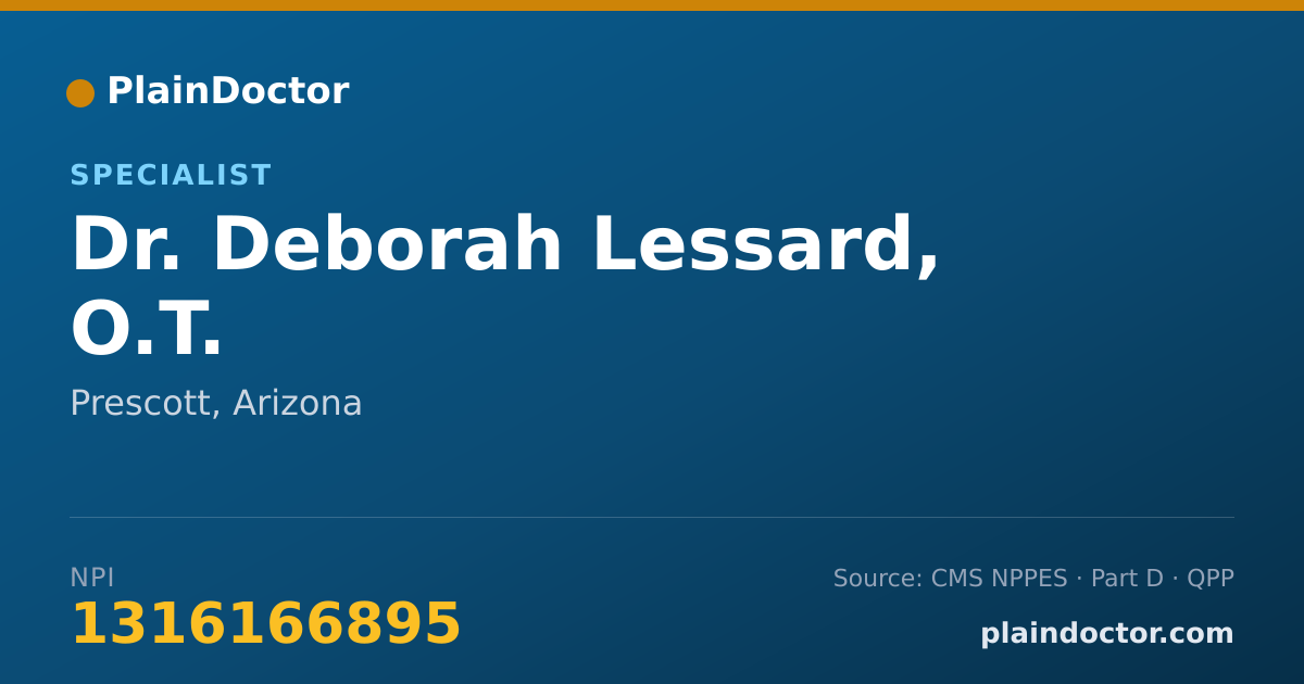 Shareable card for Deborah Lessard, O.T. - Specialist, Prescott, AZ