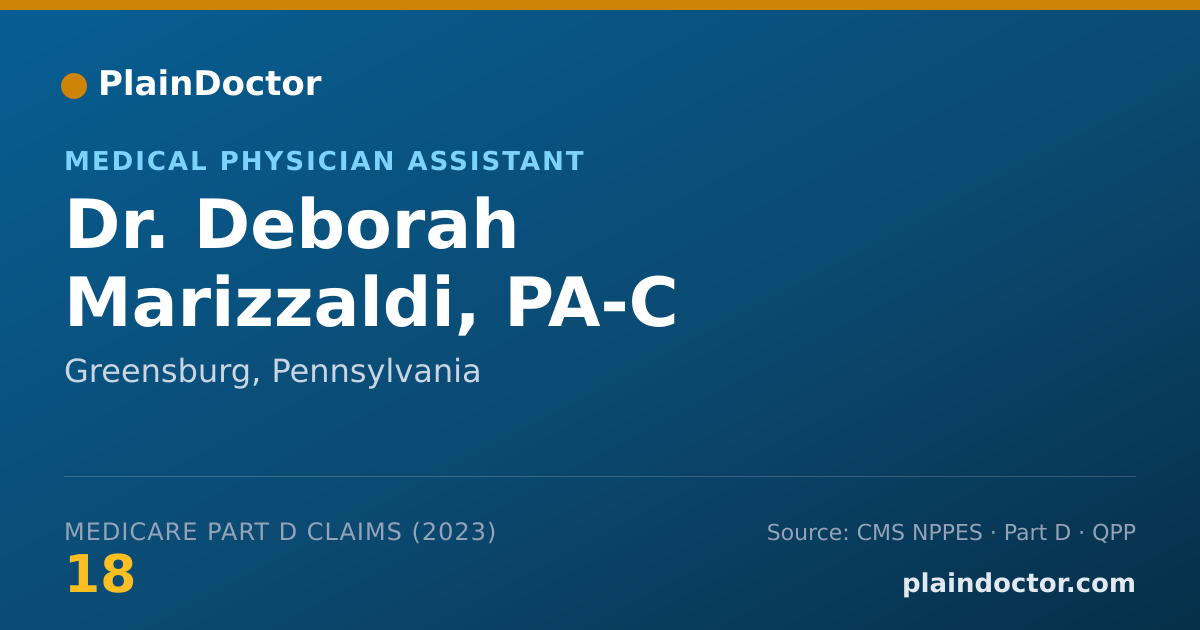 Shareable card for Deborah Marizzaldi, PA-C - Medical Physician Assistant, Greensburg, PA