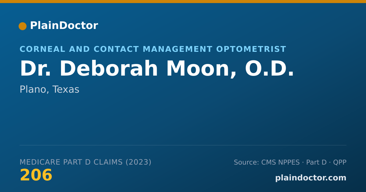 Shareable card for Deborah Moon, O.D. - Corneal and Contact Management Optometrist, Plano, TX