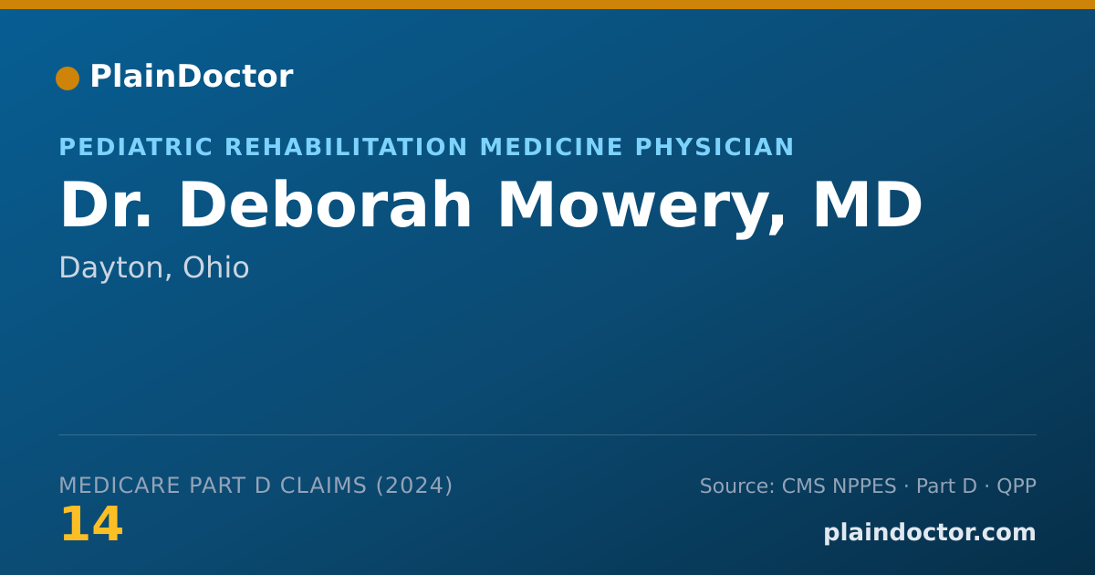Shareable card for Deborah Mowery, MD - Pediatric Rehabilitation Medicine Physician, Dayton, OH