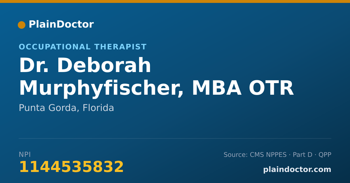 Shareable card for Deborah Murphyfischer, MBA OTR - Occupational Therapist, Punta Gorda, FL