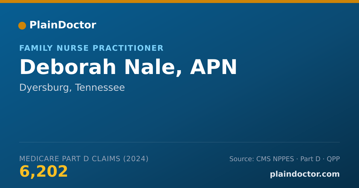Shareable card for Deborah Nale, APN - Family Nurse Practitioner, Dyersburg, TN