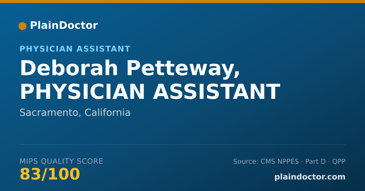 Shareable card for Deborah Petteway, PHYSICIAN ASSISTANT - Physician Assistant, Sacramento, CA